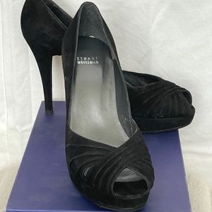 Stuart Weitzman Extra Peep Toe Platform Pumps